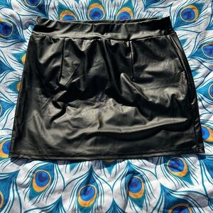 Like an Angel “Pleather” Look Mini Skirt